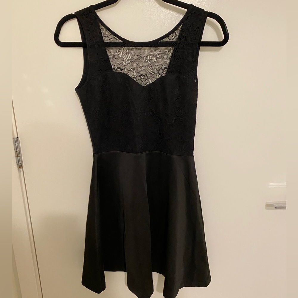 Front lace open back A-line midi dress
